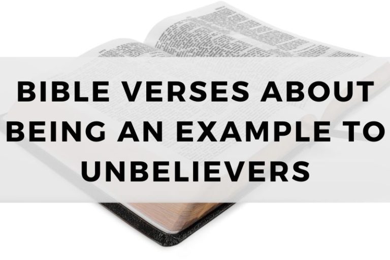 Bible Verse About Being an Example to Unbelievers