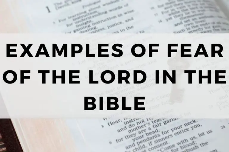 Examples of Fear of the Lord in the Bible