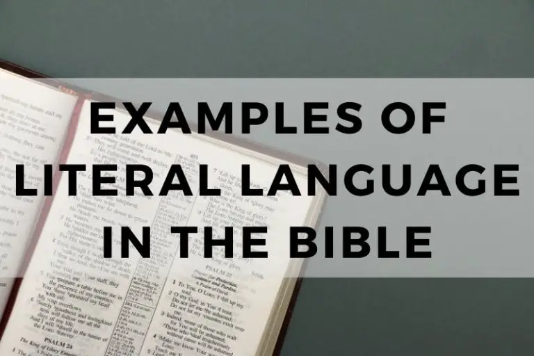 Examples of Literal Language in the Bible