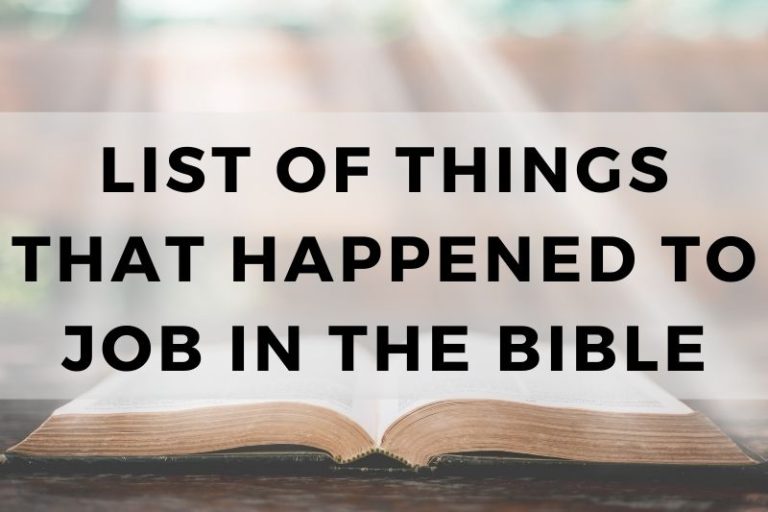 List of Things That Happened to Job in the Bible