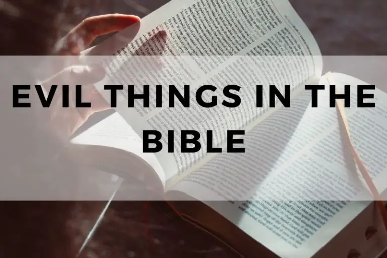 Evil Things in the Bible