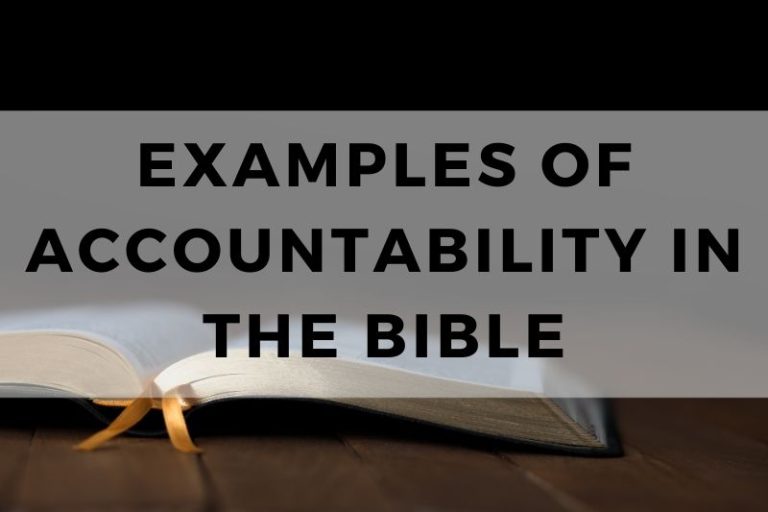 Examples of Accountability in the Bible