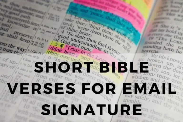 Short Bible Verses for Email Signature