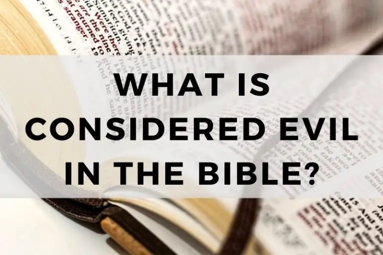 What Is Considered Evil in the Bible