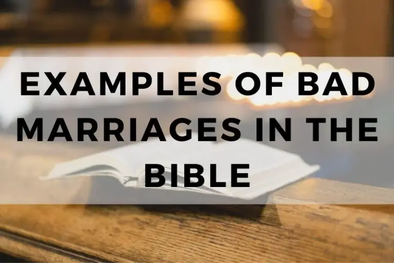 Examples of Bad Marriages in the Bible