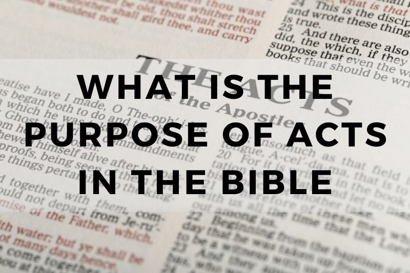 What Is the Purpose of Acts in the Bible
